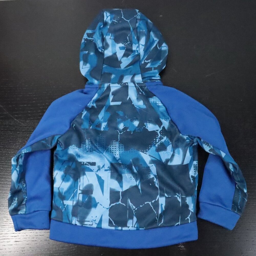 Nike Toddler Baby Boy's 24M Blue Dri-Fit Zip-Up Hoodie Sweatshirt - Picture 3 of 5
